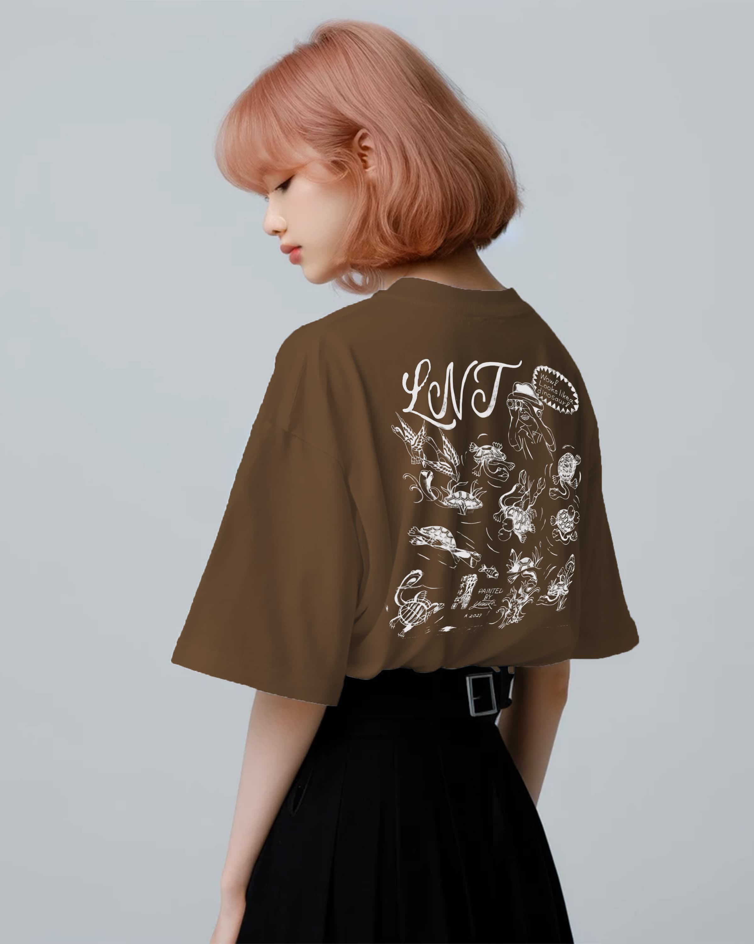 LNTオリジナルTシャツ(ブラウン)