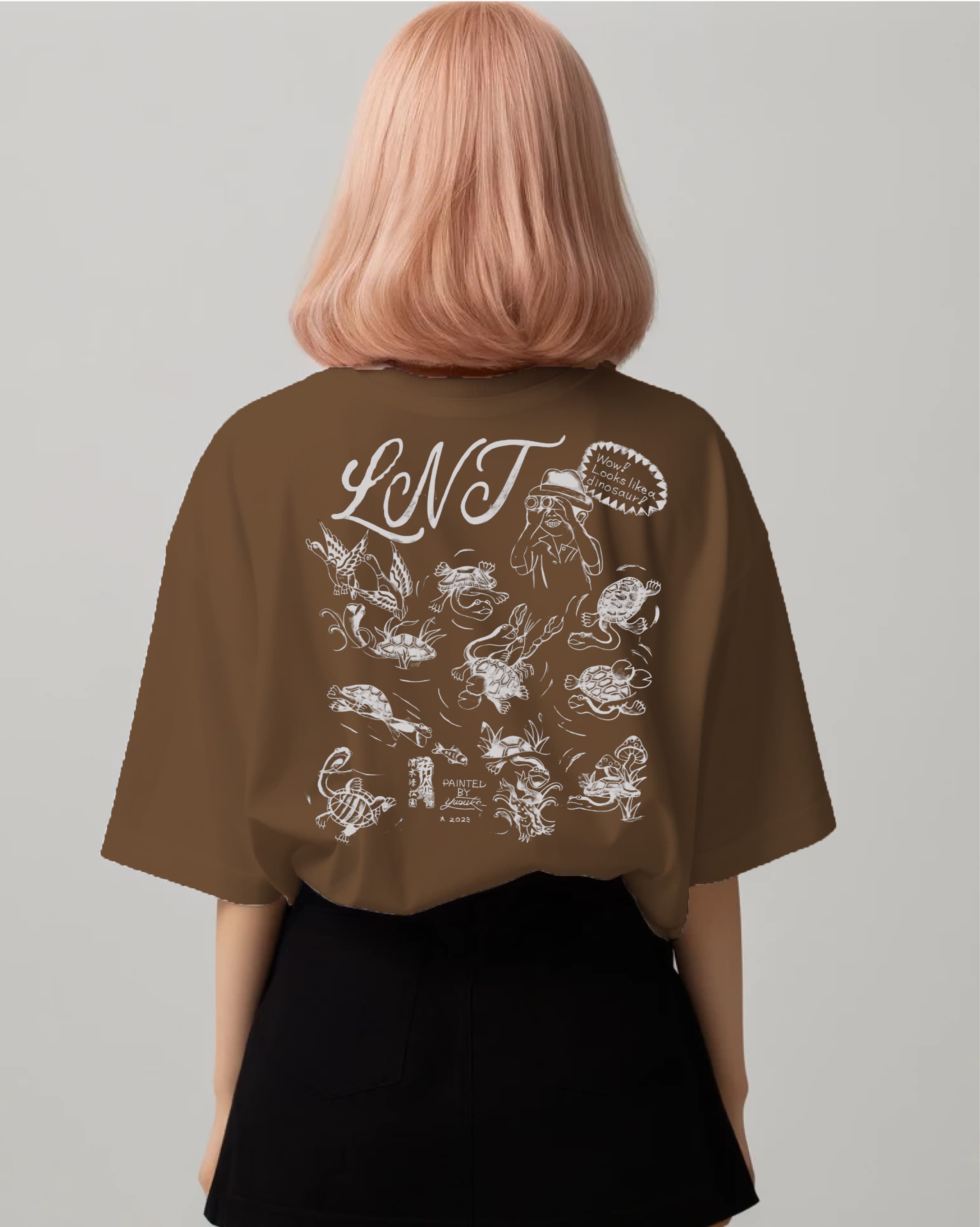 LNTオリジナルTシャツ(ブラウン)